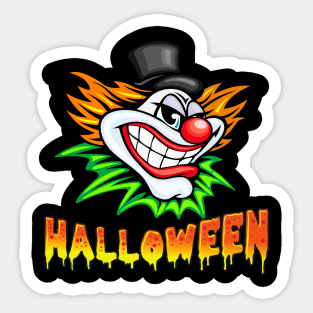 Freaky Psycho Killer Clown Halloween Shirt Sticker